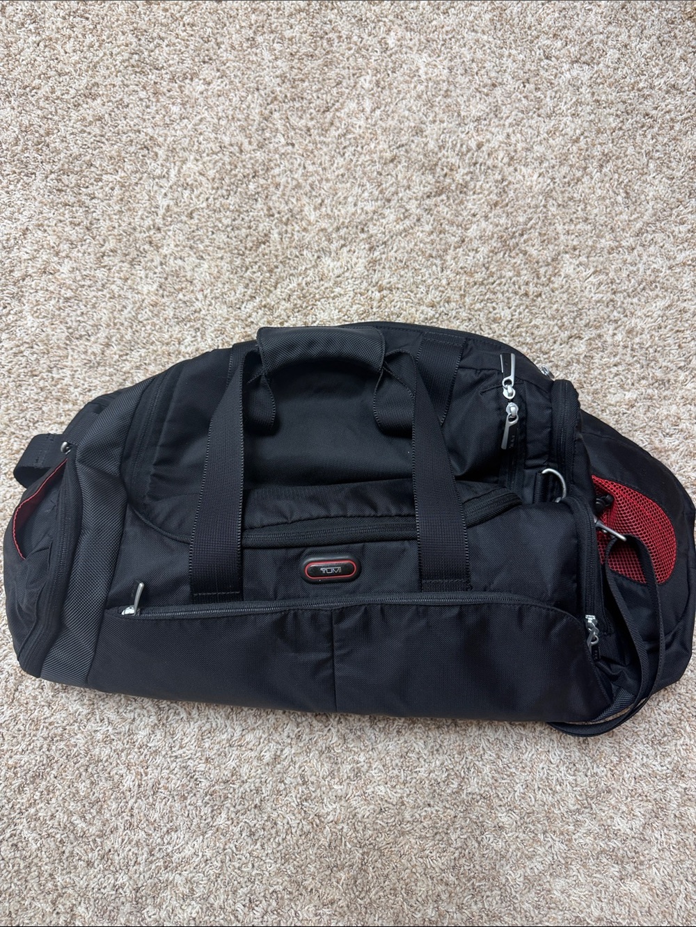 TUMI Black Ballistic Nylon Travel Duffel Gym Weekender